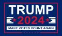 Trump 2024 Make Votes Count Again 12"x18" Double Sided Flag With Grommets ROUGH TEX® 100D