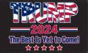 Trump 2024 The Best Is Yet To Come USA 12"x18" Double Sided Flag With Grommets ROUGH TEX® 100D