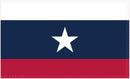 Texas Pilot Civil Ensign 1839 3'X5' Flag ROUGH TEX® 100D