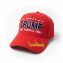 Trump Keep America First Cap — 5 Stars Gold Signature | Red Embroidered Hat | Limited Edition