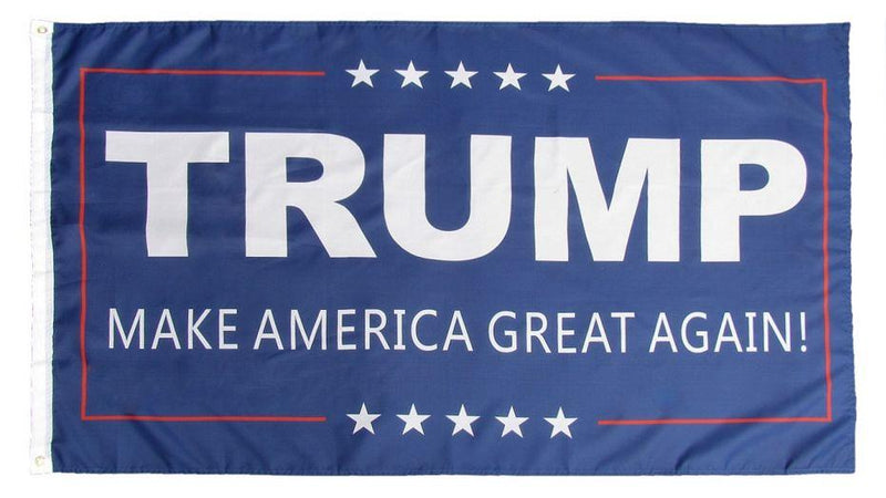 Trump MAGA II Blue 12"x18" Flag With Grommets Polyester