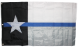 Texas Police Memorial 3'X5' Embroidered Flag Rough Tex® 300D