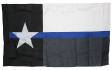 Texas Police Memorial 3'X5' Embroidered Flag Rough Tex® 600D