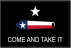 Gonzales Come and Take It Texas Black 3'X5' Flag ROUGH TEX® 100D