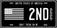 2nd Amendment USA Black Embossed License Plate