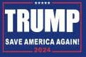 Trump Save America Again 2024 Blue 3'X5' Flag ROUGH TEX® 68D Nylon