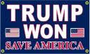 Trump Won Save America USA 3'X5' Flag Rough Tex® 150D Nylon