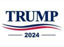 Trump 2024 Wave White 12"x18" Double Sided Flag With Grommets ROUGH TEX® 100D