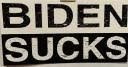 Biden Sucks Vintage Black White Bumper Sticker