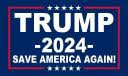 Trump 2024 Save America Again Blue 3'X5' Flag ROUGH TEX® 68D Nylon