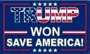 Trump Won Save America USA 2'x3'  Double Sided Flag Rough Tex® 100D