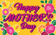 Happy Mother's Day Flowers Gold 3'X5' Flag ROUGH TEX® 100D