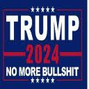 Trump 2024 No More Bullshit Blue 12"x18" Car Flag ROUGH TEX® Knit Double Sided