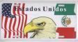 USA Mexico Eagle Estados Unidos Embossed License Plate