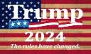 Trump 2024 USA Vintage 12"x18" Car Flag ROUGH TEX® Knit Double Sided