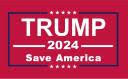 Trump 2024 Save America Red 3'X5' Flag ROUGH TEX® 68D