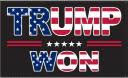 Trump Won USA 12"x18" Double Sided Flag With Grommets ROUGH TEX® 100D