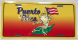 Puerto Rico Frog Embossed License Plate