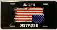 Under Distress Upside Down USA Embossed License Plate Indivisible