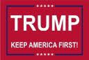Trump Keep America First 12"x18" Car Flag ROUGH TEX® Knit Double Sided