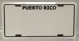 Puerto Rico Plain Embossed License Plate