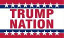 Trump Nation Red White & Blue 12"x18" Car Flag ROUGH TEX® Knit Double Sided