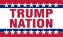 Trump Nation Red White & Blue 12"x18" Car Flag ROUGH TEX® Knit Double Sided
