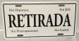 Puerto Rico Retirada Embossed License Plate