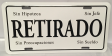 Puerto Rico Retirado Embossed License Plate