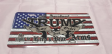 Trump 2nd Amendment USA Law & Order Embossed License Plate