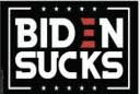Biden Sucks Black Red E 12"x18" Double Sided Flag With Grommets ROUGH TEX® 100D