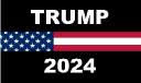 Trump 2024 USA Bar Black 3'X5' Flag ROUGH TEX® 68D Nylon