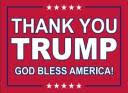 Thank You Trump God Bless America Red 4'x6' Flag Rough Tex® 100D