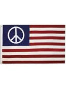USA Peace Flag 3'X5' Rough Tex® Embroidered Nylon American