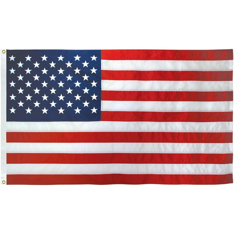 Crane hang flag grommets in all corners 30'x50' USA 600D American flag 2ply Rough Tex Polyester 30x50 Feet