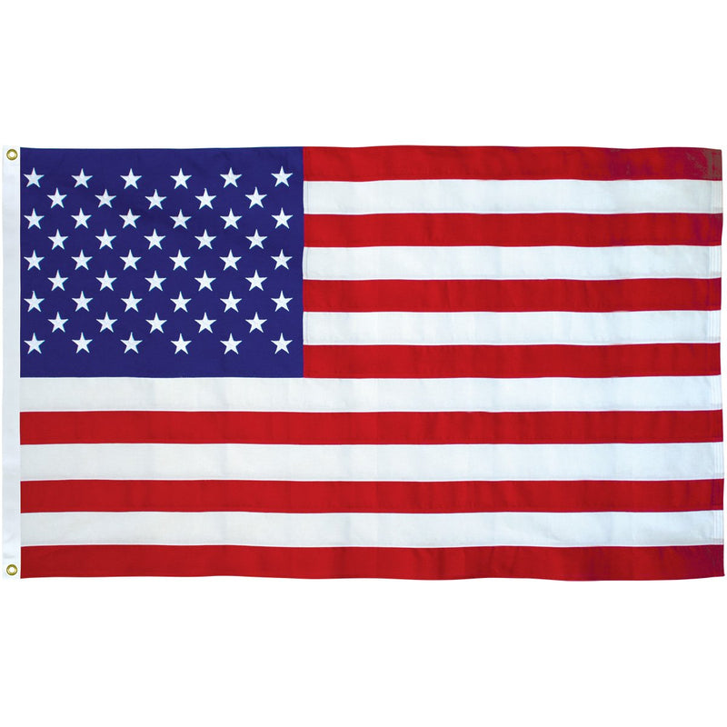 USA American 5'x9.5' Embroidered Flag ROUGH TEX® Cotton