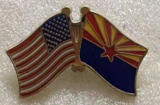 USA Arizona Lapel Pin American AZ State Flag Pins