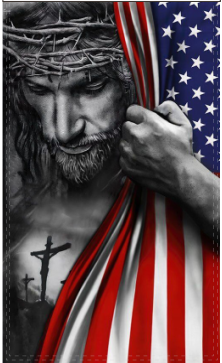 USA Jesus American Christian Reveal 3'X5' Flag ROUGH TEX® 100D Sleeve & Grommets Banner