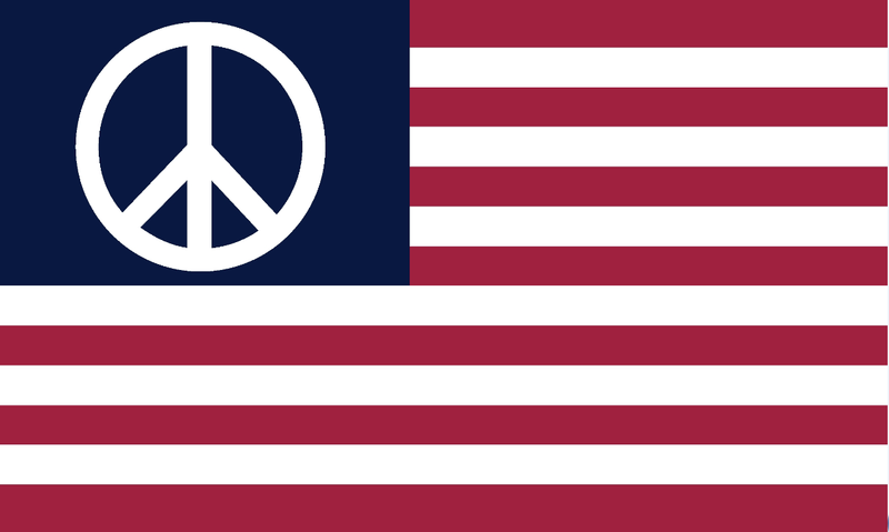 USA Peace Flag 3'X5' Rough Tex® Embroidered Nylon American