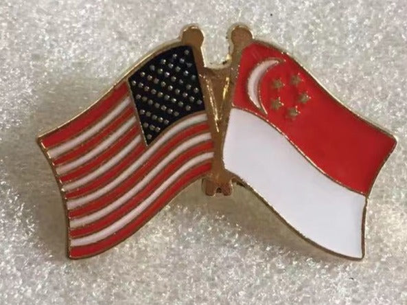 USA Singapore Lapel Pin
