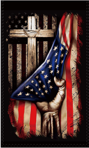USA Christian Cross Fist 3'X5' Flag ROUGH TEX® 100D American