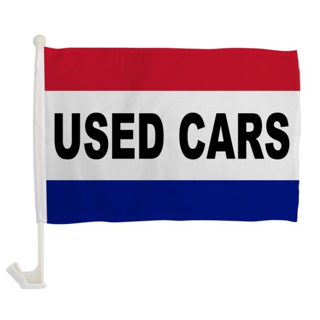 Used Cars 12"x18" Car Flag Flag ROUGH TEX® Knit Double Sided