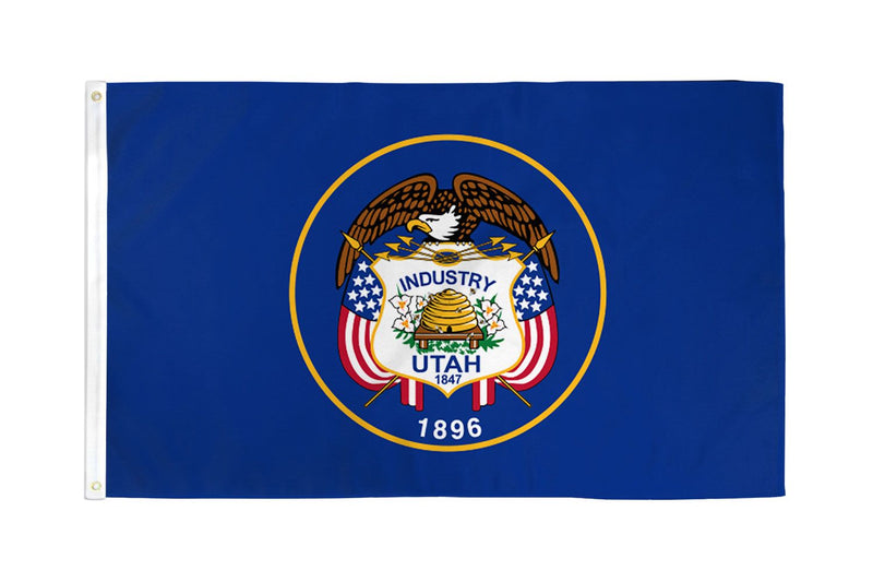 Utah State 6'x10' Embroidered Flag ROUGH TEX® 600D Nylon