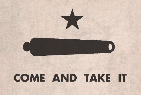 Gonzales Come and Take It Vintage 2'x3' Embroidered Flag Rough Tex® Cotton