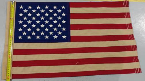 USA Vintage 2'x3' Embroidered Flag Rough Tex® Cotton