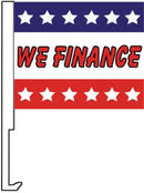 We Finance 12"x18" Car Flag Flag ROUGH TEX® Knit Double Sided