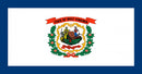 West Virginia 3'x5' Embroidered Polyester Flag with Gold Fringe