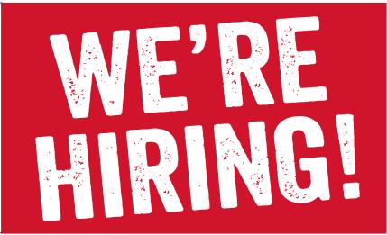 We're Hiring Red 3'X5' Flag ROUGH TEX® 100D