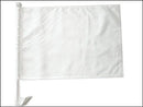 White 12"x18" Car Flag Flag ROUGH TEX® Double Sided