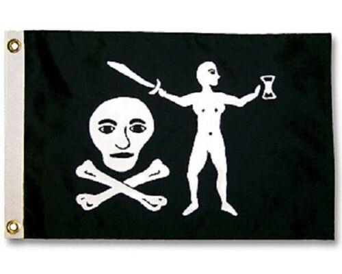 Walter Kennedy Pirate 12"x18" Car Flag ROUGH TEX® Knit Double Sided